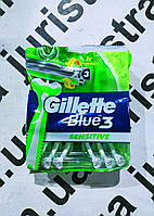 Станки для гоління Gillette Blue 3 Sensitive 12 шт./уп. Ціна за упаковку!!! 490196