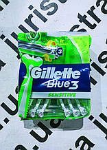 Станки для гоління Gillette Blue 3 Sensitive 12 шт./уп. Ціна за упаковку!!! 490196