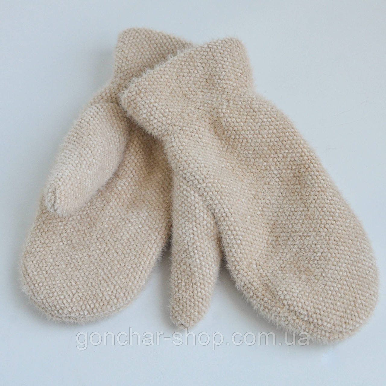 Рукавички жіночі KENT&AVER ангора фліс топлене молоко, фото 1