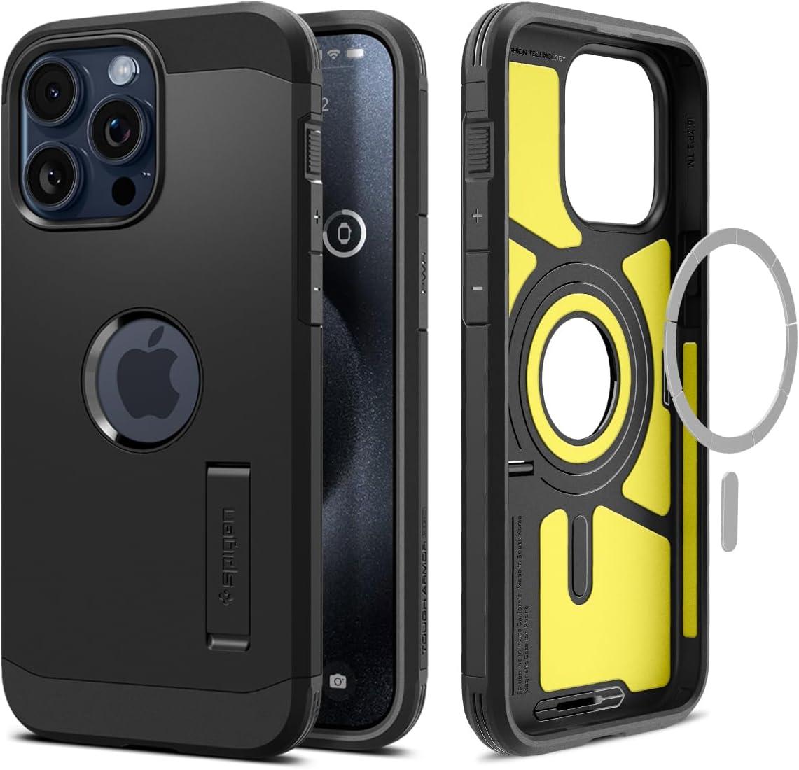Чохол Spigen Tough Armor Mag MagSafe Black для iPhone 15 Pro ACS06733