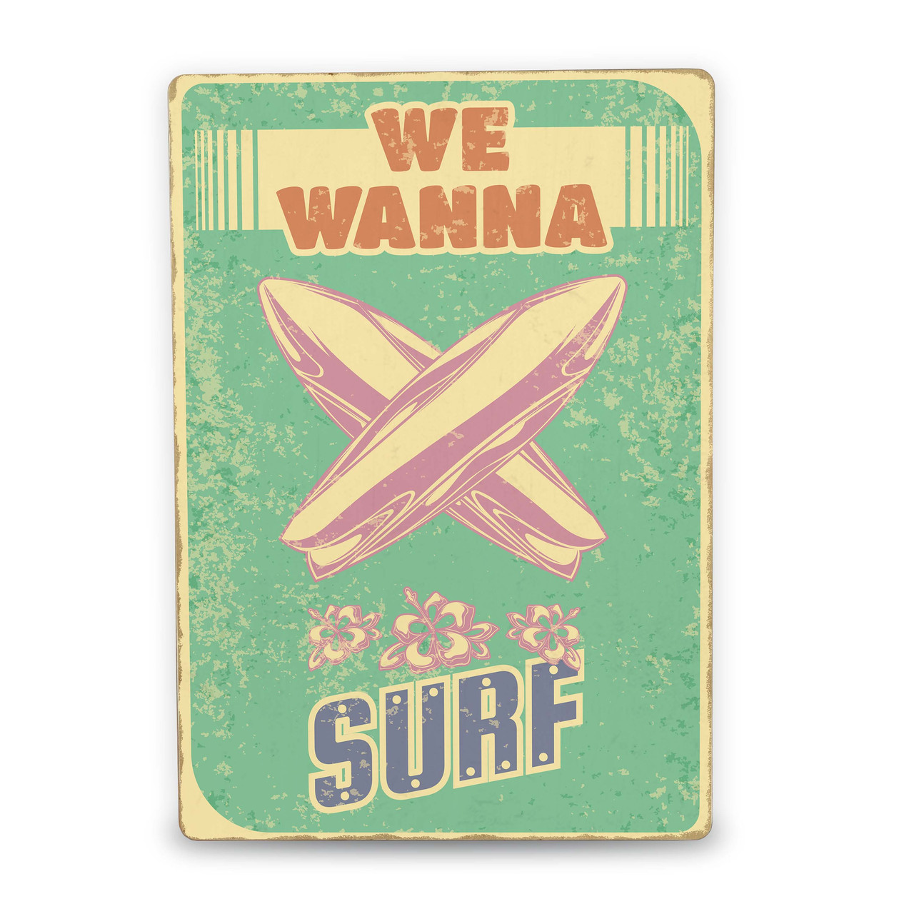 Дерев'яний постер We wanna surf А5