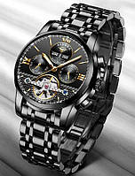 Мужские часы черные металлические Ailang Classic Черный Toyvoo Чоловічий годинник чорний металевий Ailang