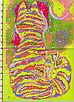 Набір для вишивання за нанесеною на канву схемою "Striped cat ". AIDA 14CT printed , 29*40 см, фото 6