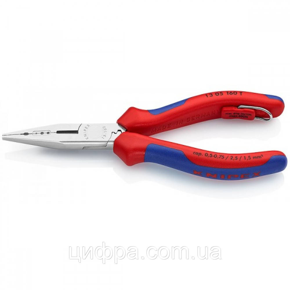 Плоскогубці для монтажу проводів KNIPEX 13 05 160 T