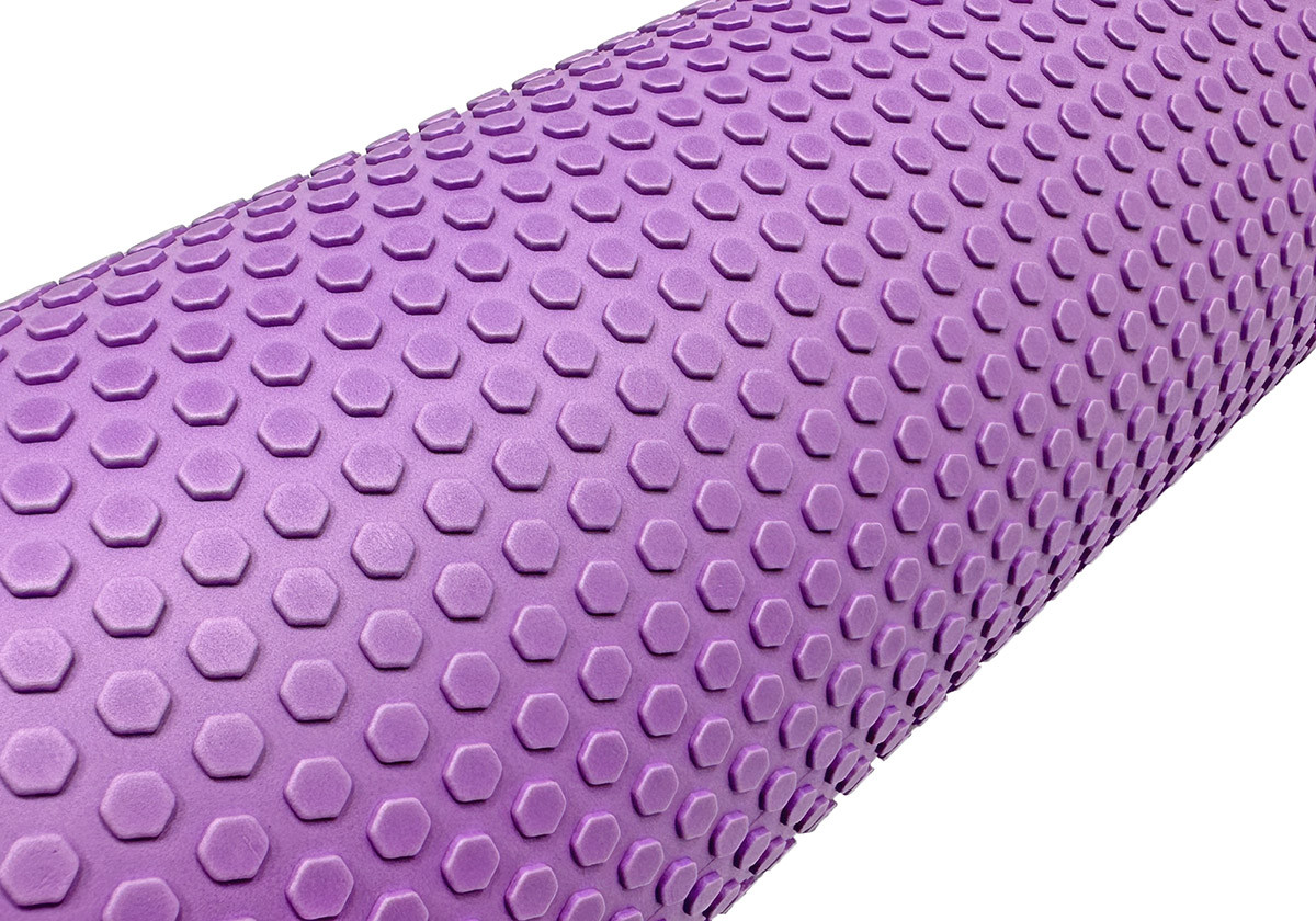 Массажный ролик EasyFit Foam Roller 45 см Фиолетовый - фото 2 - id-p1542127535