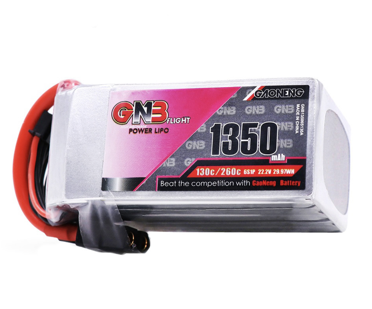 Аккумулятор GNB 1350mAh 6S 22.2V 130C LiPo XT60