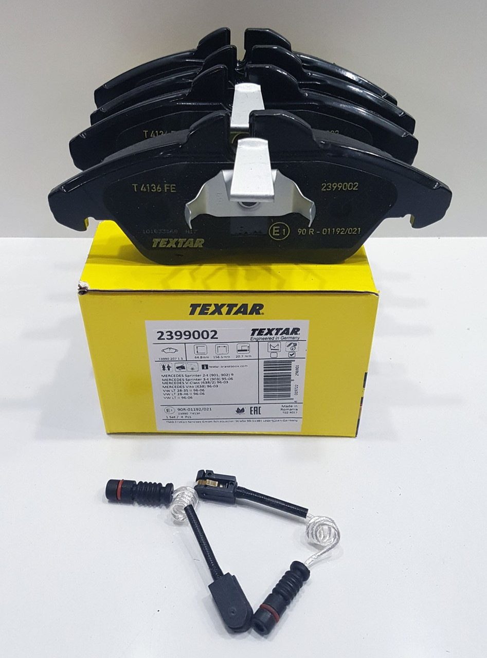 Колодки гальмівні передні Sprinter 901-903 (208-316) | VW LT - Textar - Німеччина - 2399002, фото 1