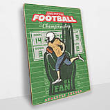 Дерев'яний постер American football А5, фото 3