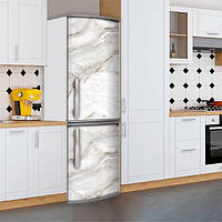 Наклейки на холодильник, текстура под мрамор, 180х65 см - Лицевая+Левая(А), с ламинацией