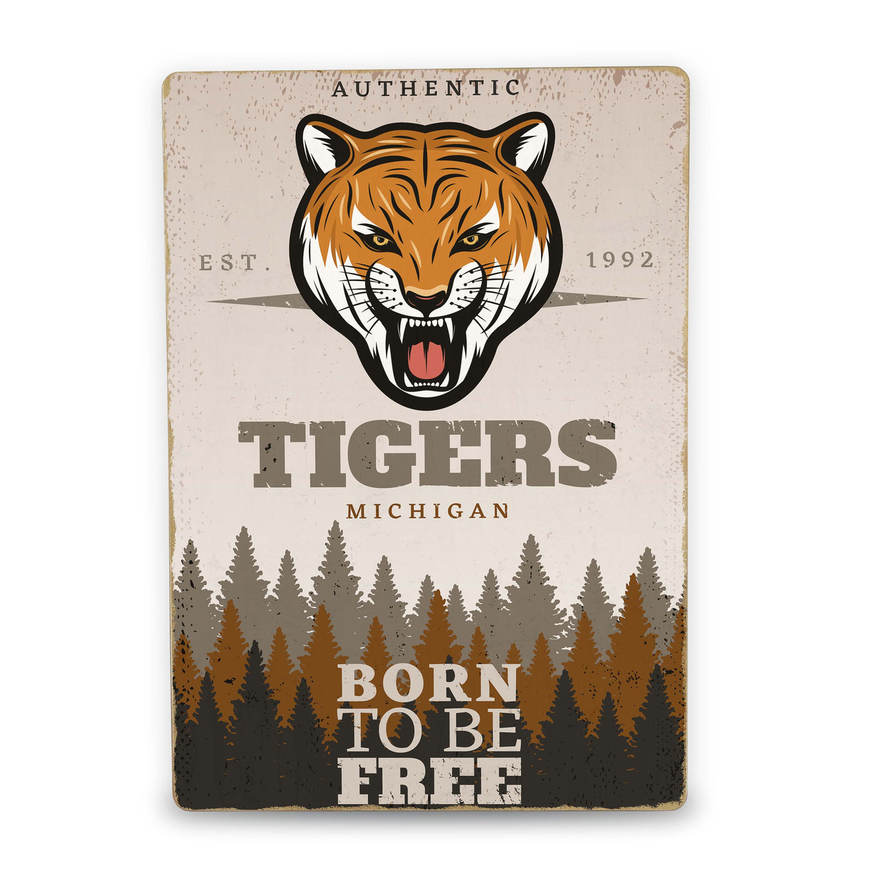 Дерев'яний постер Born to be free А5
