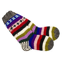 Шкарпетки теплі Тапа Kathmandu вовну яка M Різнобарвні візерунки (27272) SC, код: 7934028