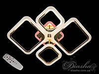 Diasha A8060/2+2G LED 3color dimmer Стельова люстра з диммером і LED підсвічуванням, колір золото, 80W