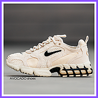 Кроссовки мужские и женские Nike x Stussy Zoom Spiridon Cage 2 beige / Найк Стусси Зум Спиридон бежевые