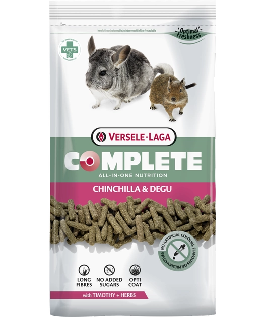 Versele-Laga Complete Chinchilla & Degu ВЕРСЕЛЕ-ЛАГА КОМПЛІТ ШИНШИЛУ ДЕГУ корм для шиншил та дегу - 0.5 кг