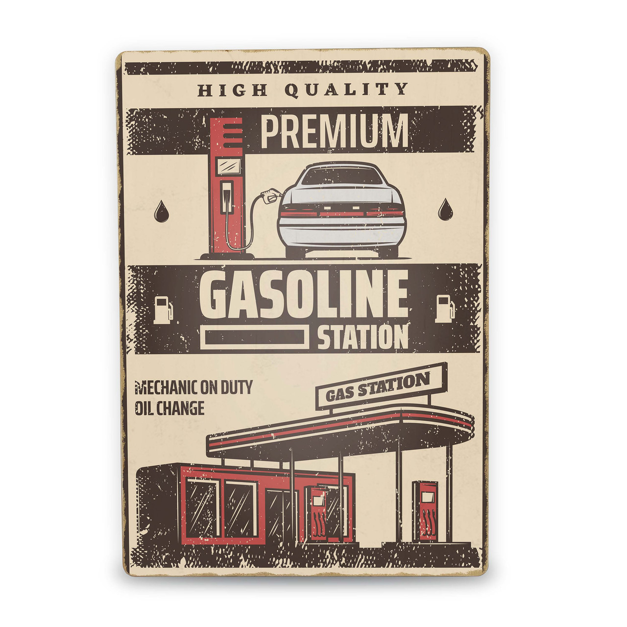 Дерев'яний постер Gas station А5