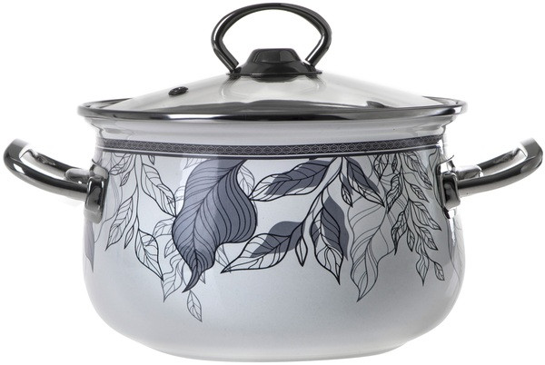 Каструля INFINITY SD-1623 /люкс/cк.кр/24 см / 6.5 л /Leaves