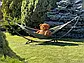 Монотонний садовий гамак WISH зелений двомісний XXL 200х150 WCG Shopik, фото 6