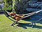 Монотонний садовий гамак WISH зелений двомісний XXL 200х150 WCG Shopik, фото 2