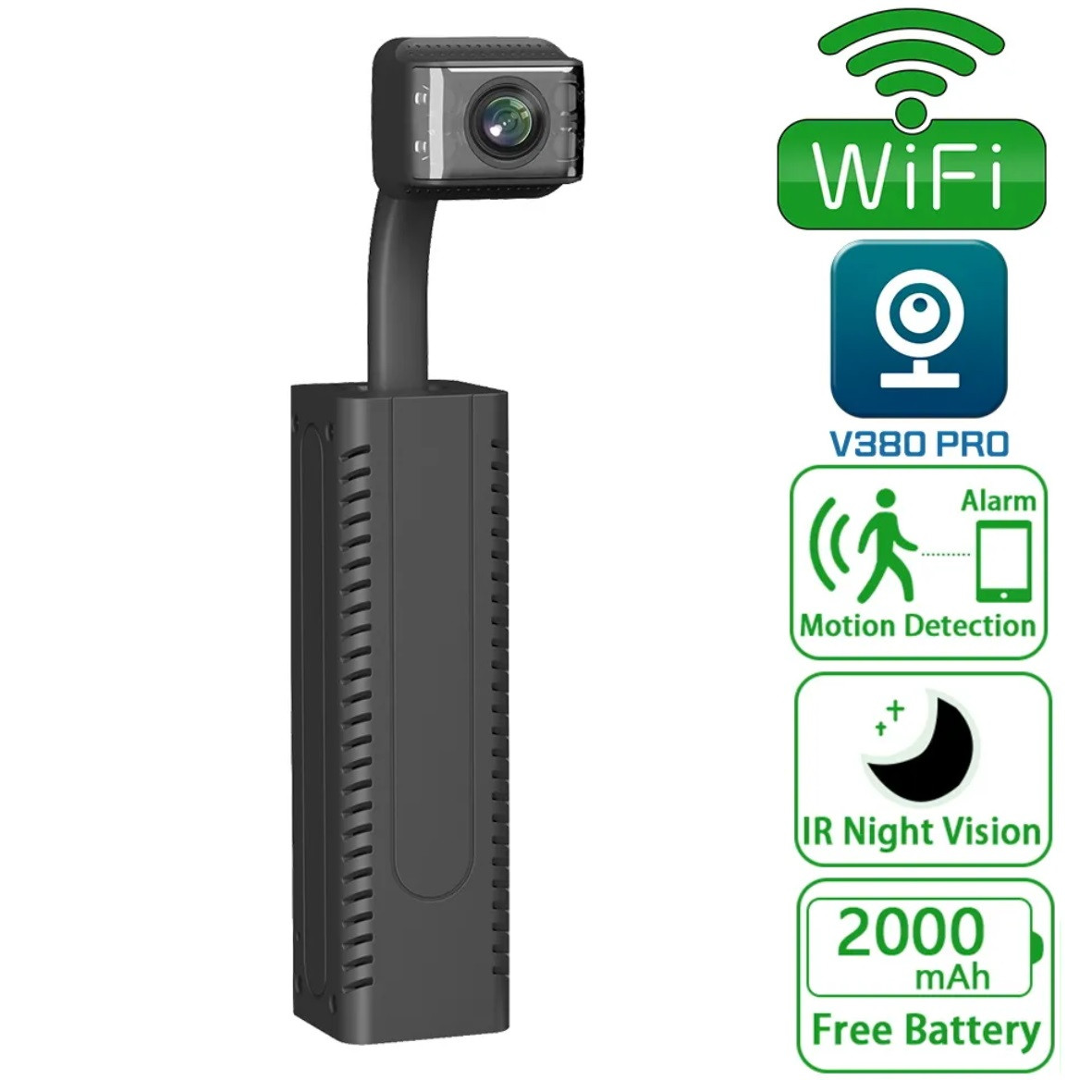 Мини скрытая камера на гибкой ножке беспроводная WiFi IP-камера ...