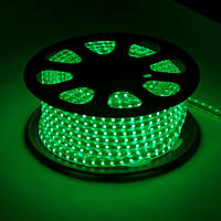 LED лента 5050 Зеленые диоды бухта 100m 220V + соеденитель