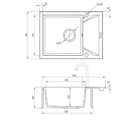 Кухонна мийка Deante Evora ZQJ A11A, фото 2