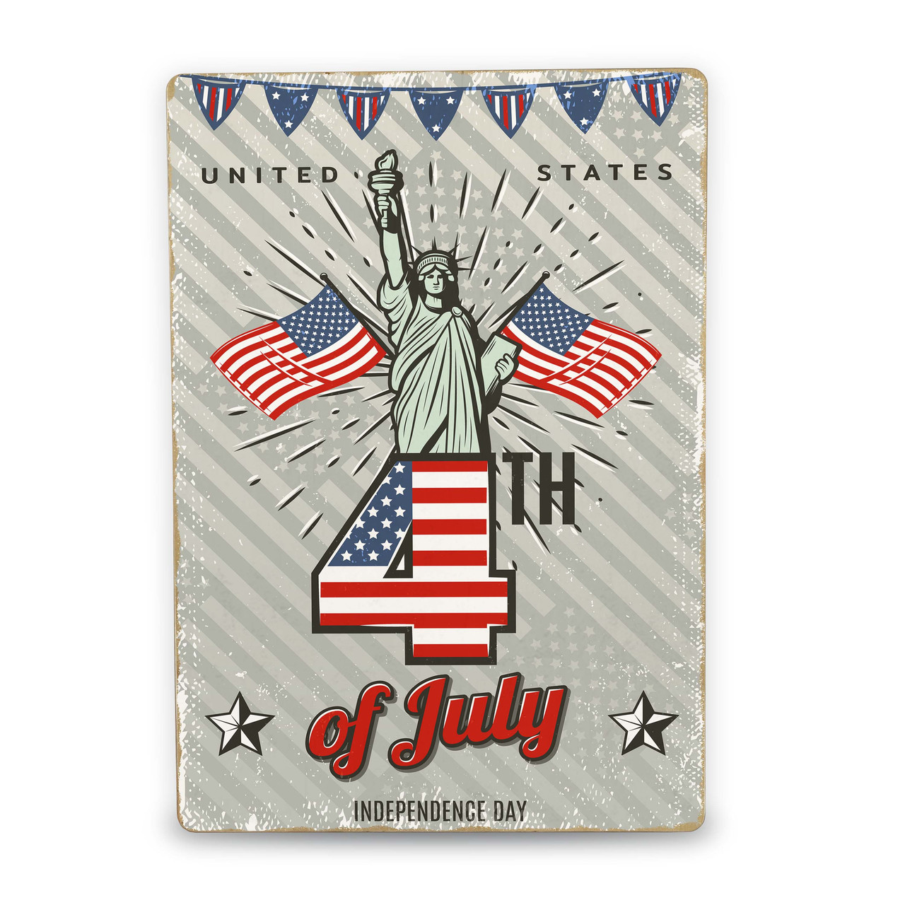 Дерев'яний постер Independence Day USA А5