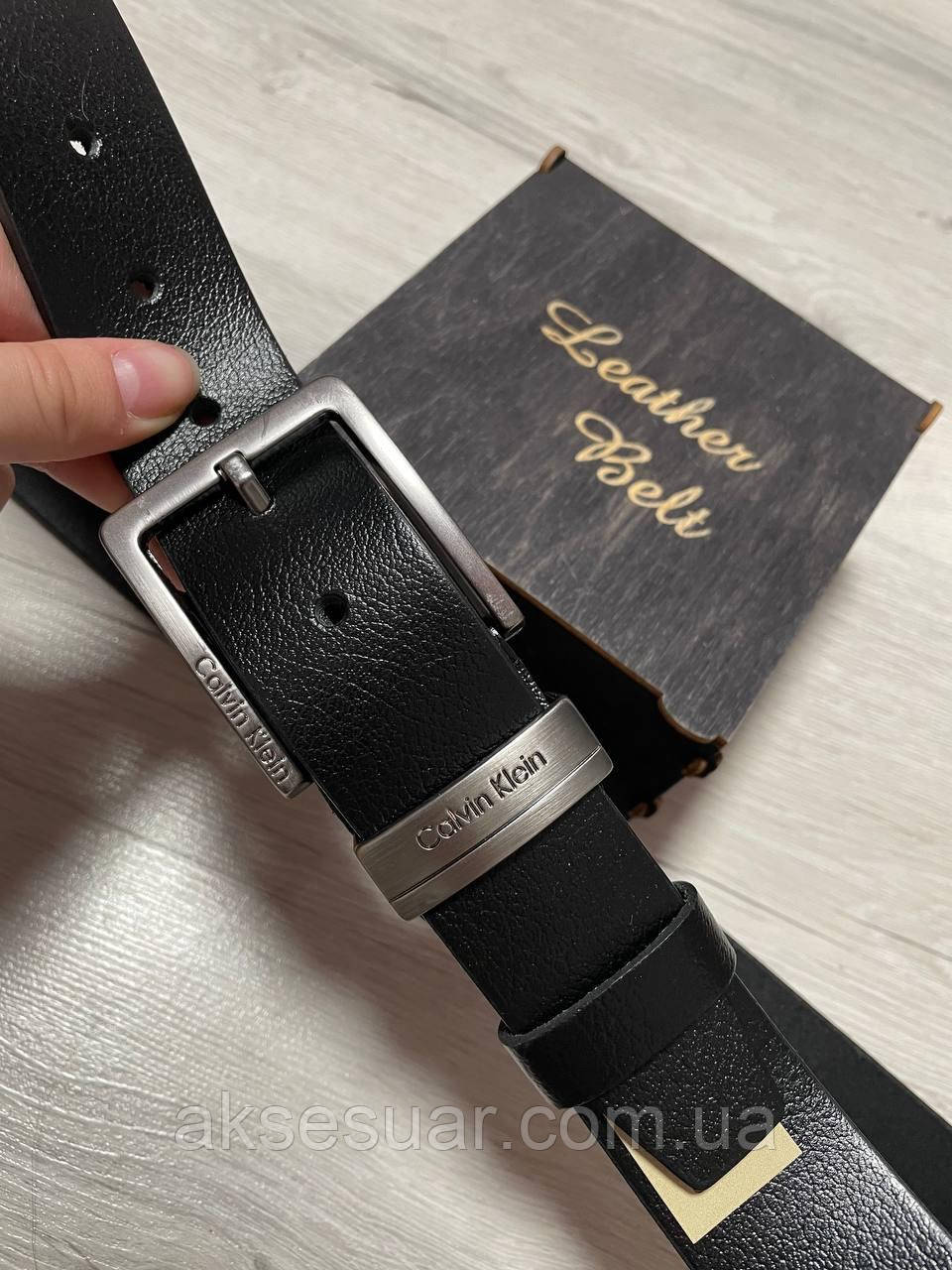 Ремінь чоловічий із натуральної шкіри ширина 4 см., фото 1