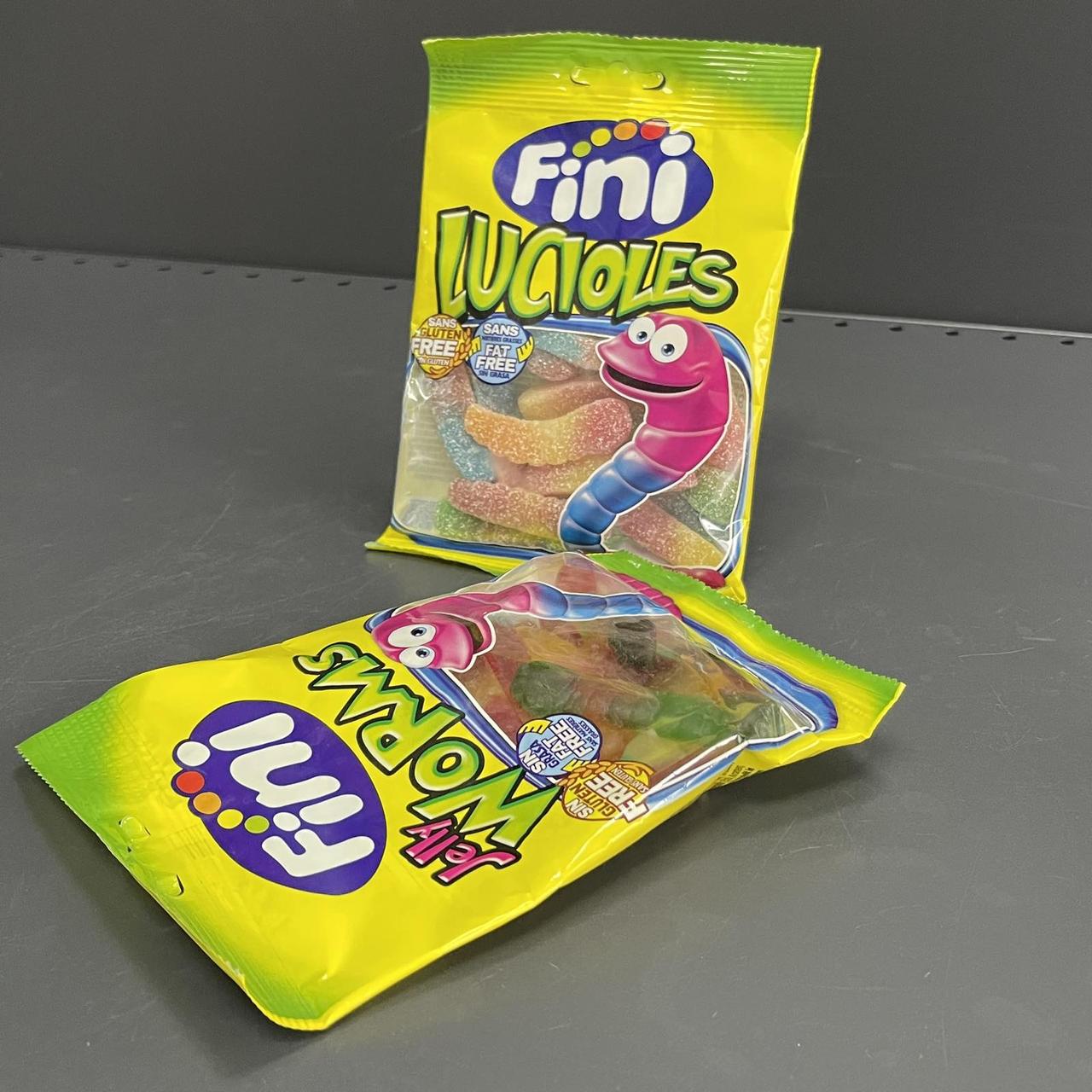 Желейні цукерки "Fini Кислі Червяки" 100 грам мікс, фото 1