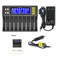 Зарядное устройство LiitoKala Lii-S8 -220V+АВТОЗАРЯДКА, 8Х -AA, AAA, 18650, 26650, 21700 220V/12V, LED+LCD