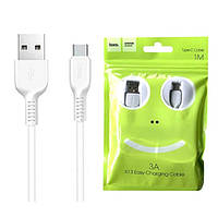 Кабель USB-Type-C Hoco X13 Easy Charged 3А 1м белый