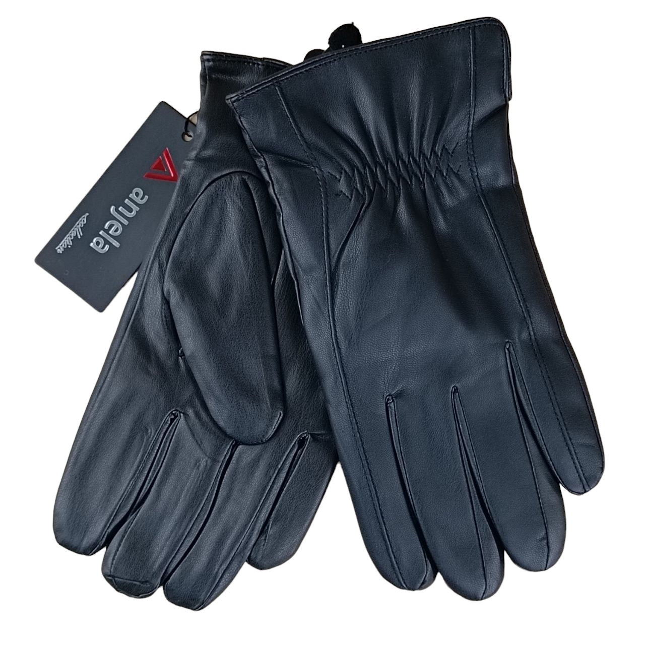 Рукавички чоловічі екошкіра на хутрі осінь-зима розмір 11 модель 2, фото 1