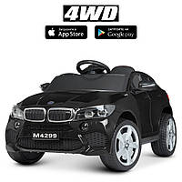 Электромобиль джип детский BMW X6 M 4299EBLRS-2, автопокраска черный
