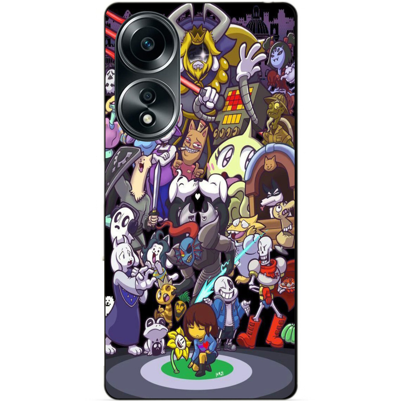 Силіконовий бампер чохол для Oppo A58 з малюнком Андертейл Undertale