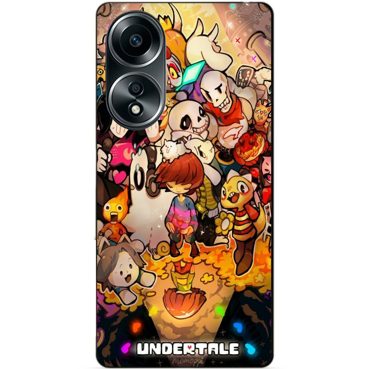 Силіконовий бампер чохол для Oppo A58 з малюнком Undertale Андертейл