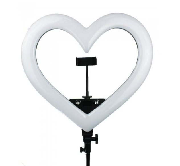 RGB Led Heart Design лампа 48см с держателем для телефона, фото 1