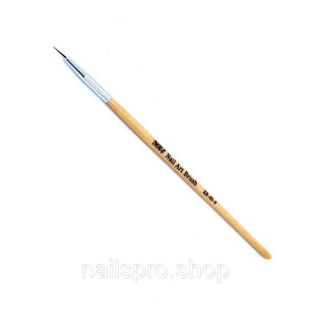 Пензлик для нігтів з натуральним ворсом №03-0, фото 1