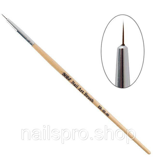 Пензлик для малювання з натуральним ворсом №03-00, фото 1