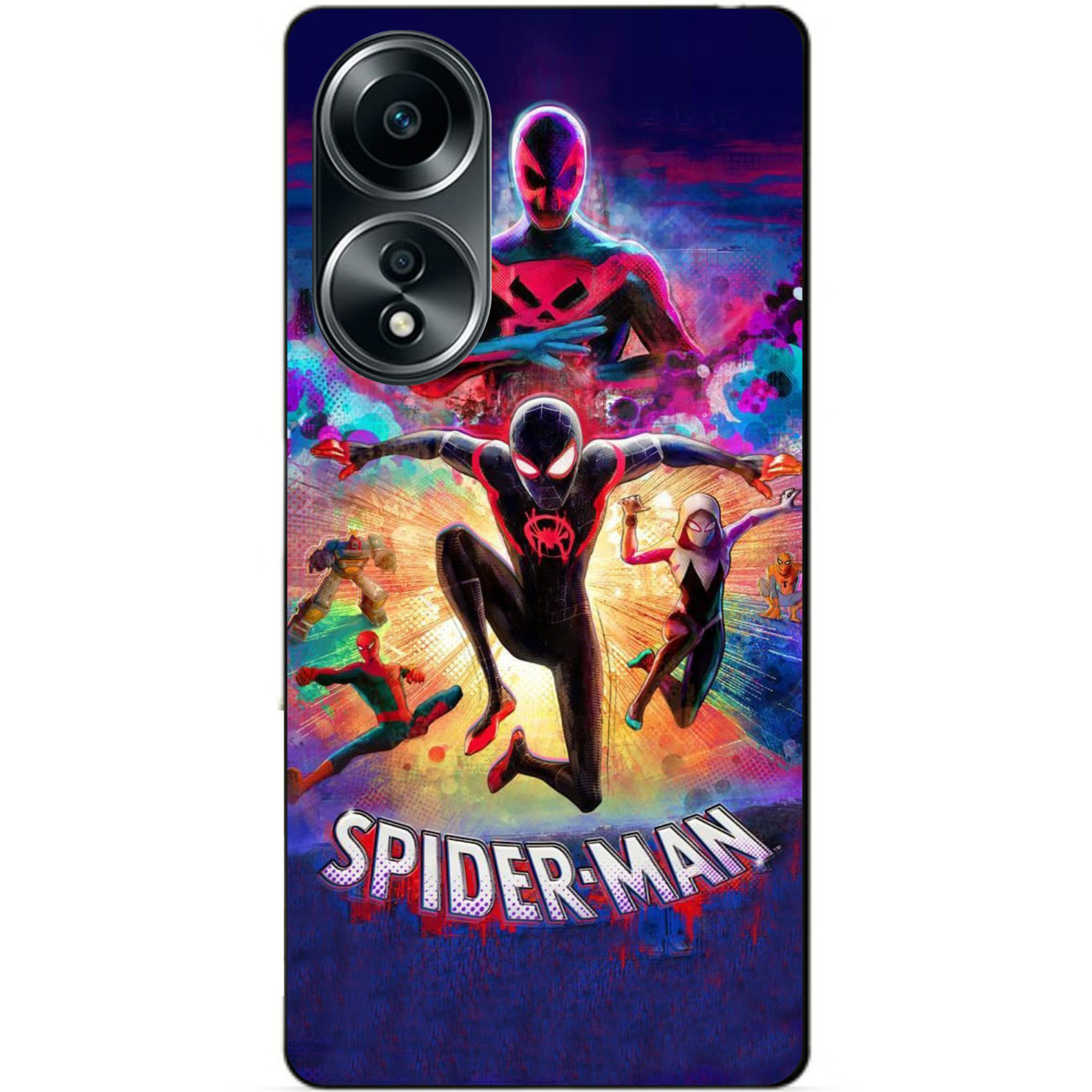 Силіконовий бампер чохол для Oppo A58 Spider man Людина Павук