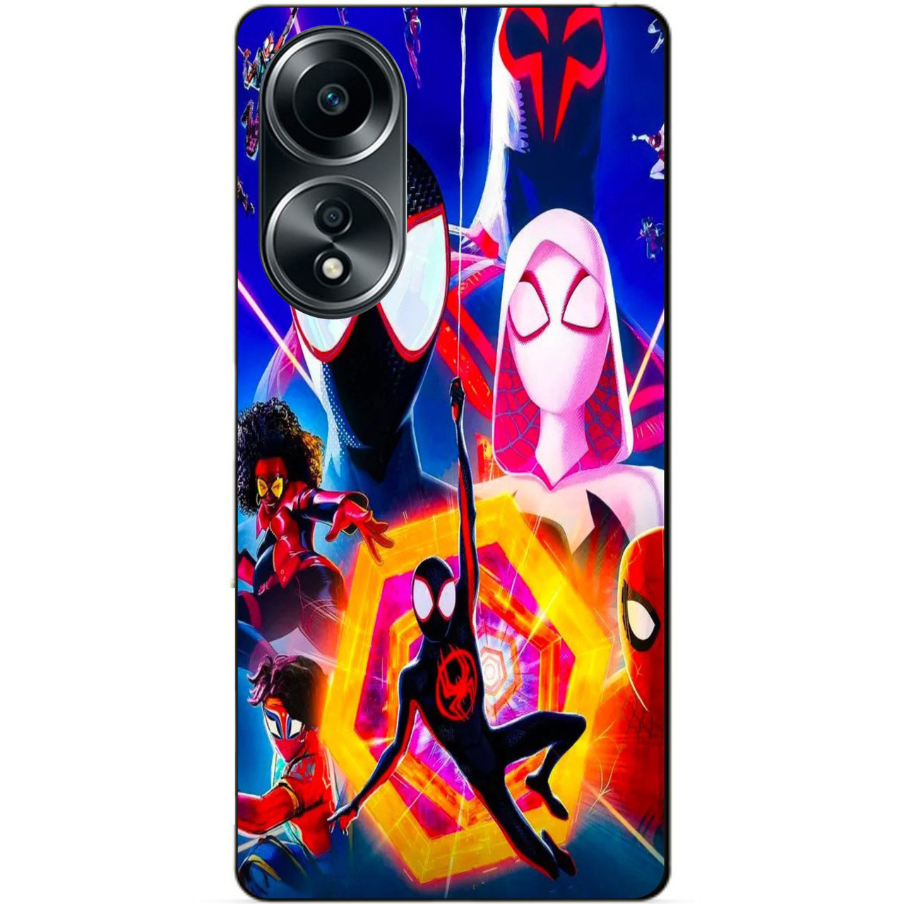 Силіконовий бампер чохол для Oppo A58 з картинкою Spider man Людина Павук