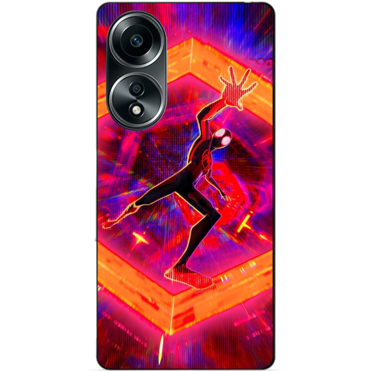 Силіконовий бампер чохол для Oppo A58 з малюнком Людина Павук Spider man