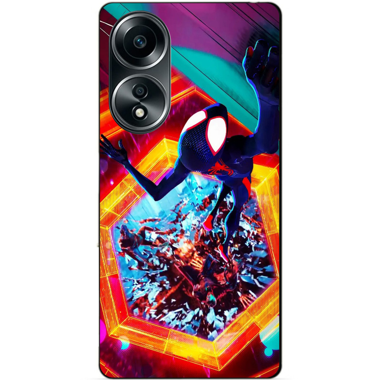 Силіконовий бампер чохол для Oppo A58 з картинкою Людина Павук Spider man