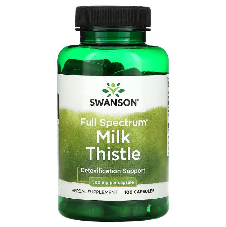Milk Thistle Full Spectrum Detoxification 500 мг Swanson 100 капсул