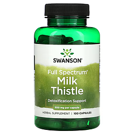 Milk Thistle Full Spectrum Detoxification 500 мг Swanson 100 капсул