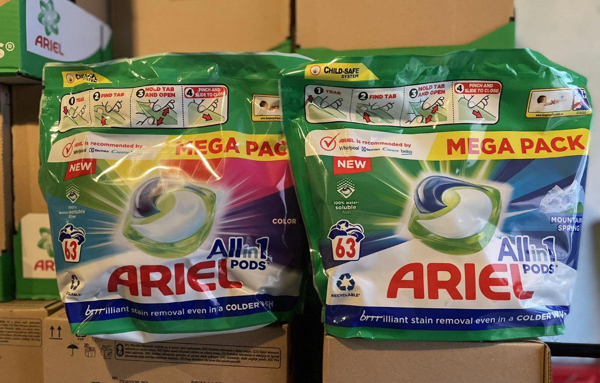 Капсули для прання Ariel Power Capsules ALLin1 63 прань