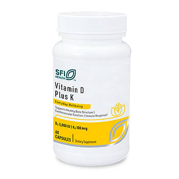 Klaire Vitamin D Plus K/ Вітамін Д3 5000 ме + К2 60 капсул