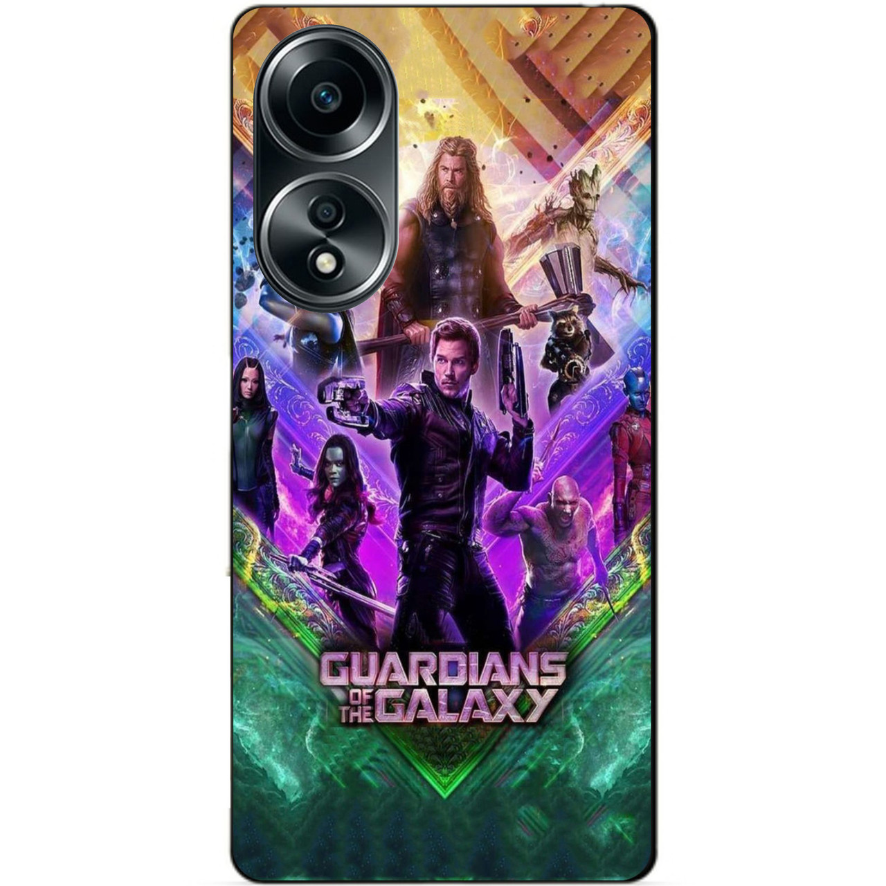 Силіконовий бампер чохол для Oppo A58 Стражі Галактики Guardians of the Galaxy