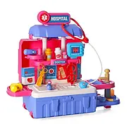 Набір лікаря іграшковий 3 в 1 (стетоскоп, шприц, окуляри, грілка, аксесуари, чемодан) 8123AP, фото 3