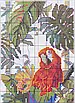 Набір для вишивання за нанесеною на канву схемою "This scarlet macaw (3)". AIDA 14CT printed,17*59см, фото 4