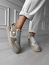 Жіночі Кросівки Nike Air Force 1 Low Tan Bling Beige / Найк Аїр Форс 1 Танг Блінг Низькі Бежеві, фото 6