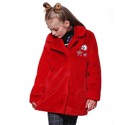 Шуба пальто з екохутра для дівчинки, фото 2